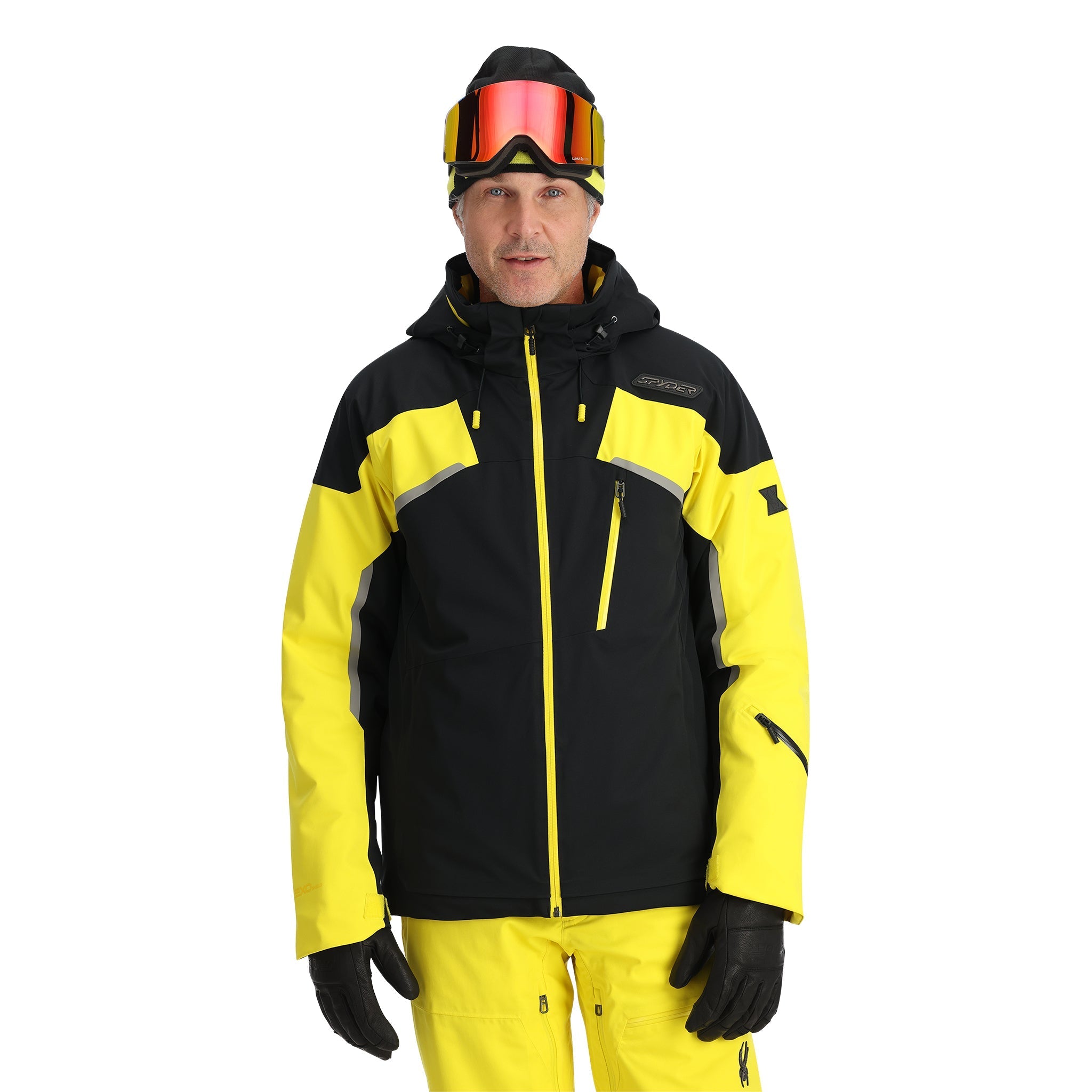 Spyder Men's Leader Jacket - Acid Yellow - front
