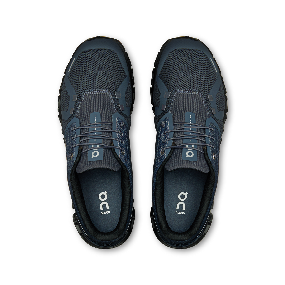 On Cloud Men's Cloud 6 Walking Shoes - NAVY/BLACK, top view