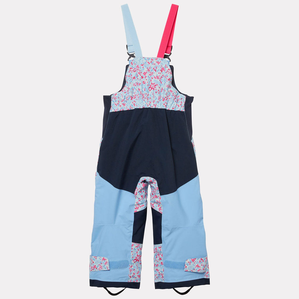 Helly Hansen Kids' Rider 2 Insulated Bib Pants, Bright Blue AOP, back