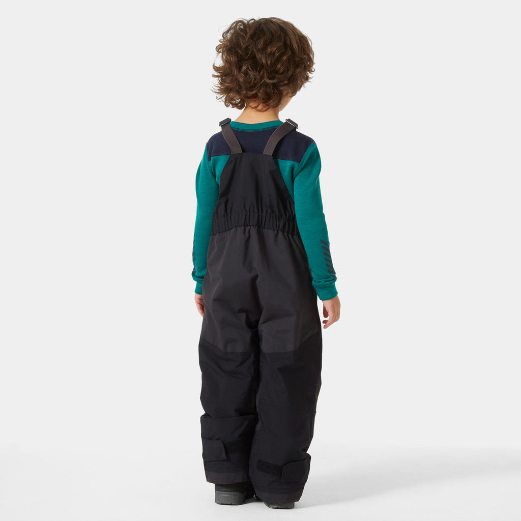 Helly Hansen Kids' Rider 2 Insulated Bib Pants, Black, on-model back