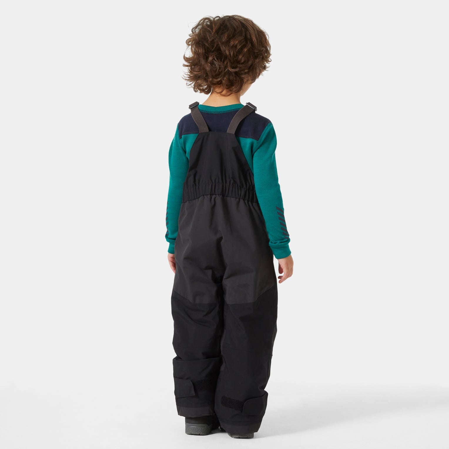 Helly Hansen Kids' Rider 2 Insulated Bib Pants, Black, on-model back