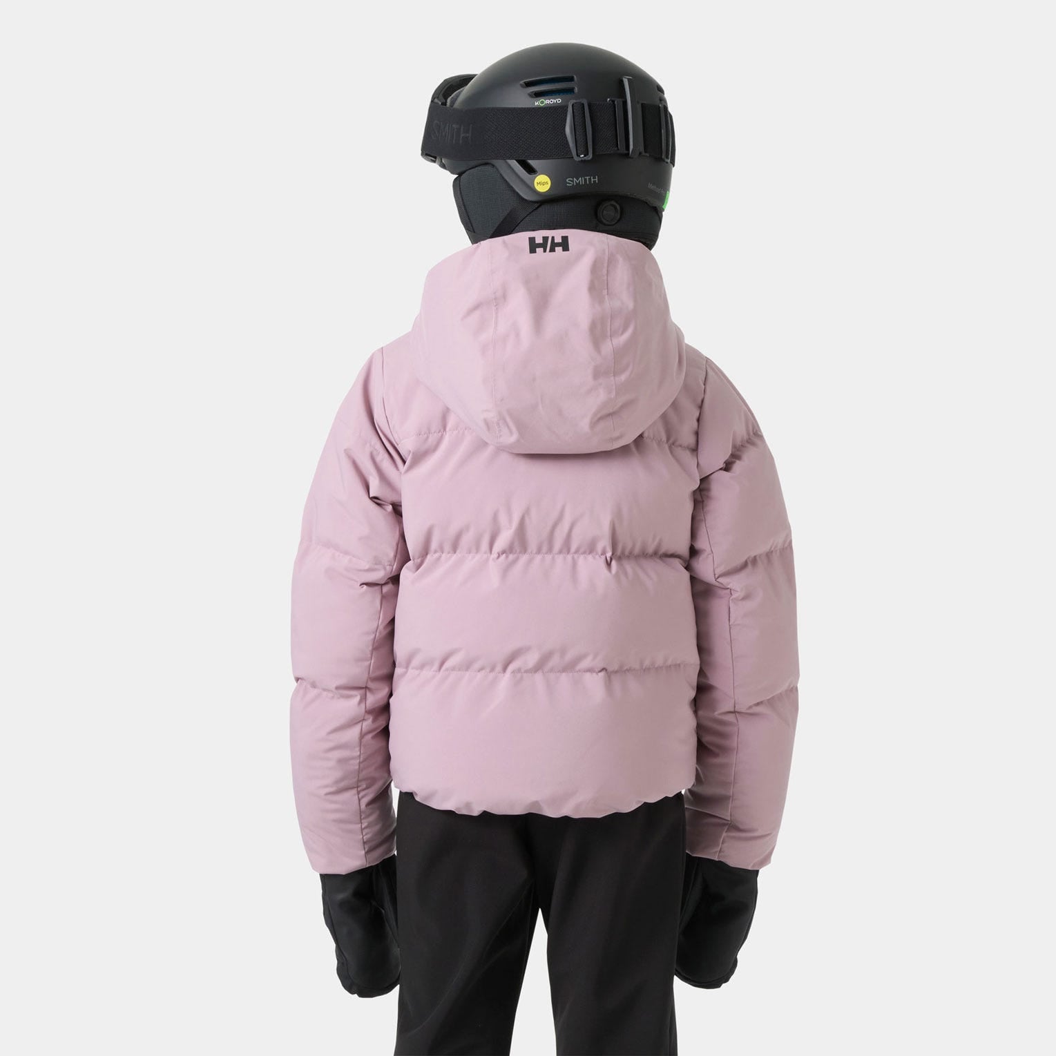 Helly Hansen Juniors' Nora Puffy Jacket, Purple Clay, on-model back