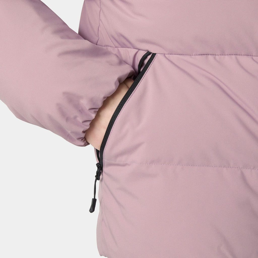 Helly Hansen Juniors' Nora Puffy Jacket, Purple Clay, hem zip detail