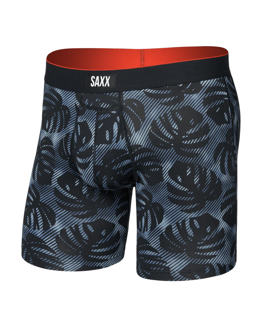 Saxx Multi-Sport Mesh Boxer Brief - Rem Tropic-Black