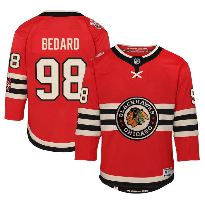 Chicago Blackhawks Youth 2024 Winter Classic Premier Jersey - Connor Bedard