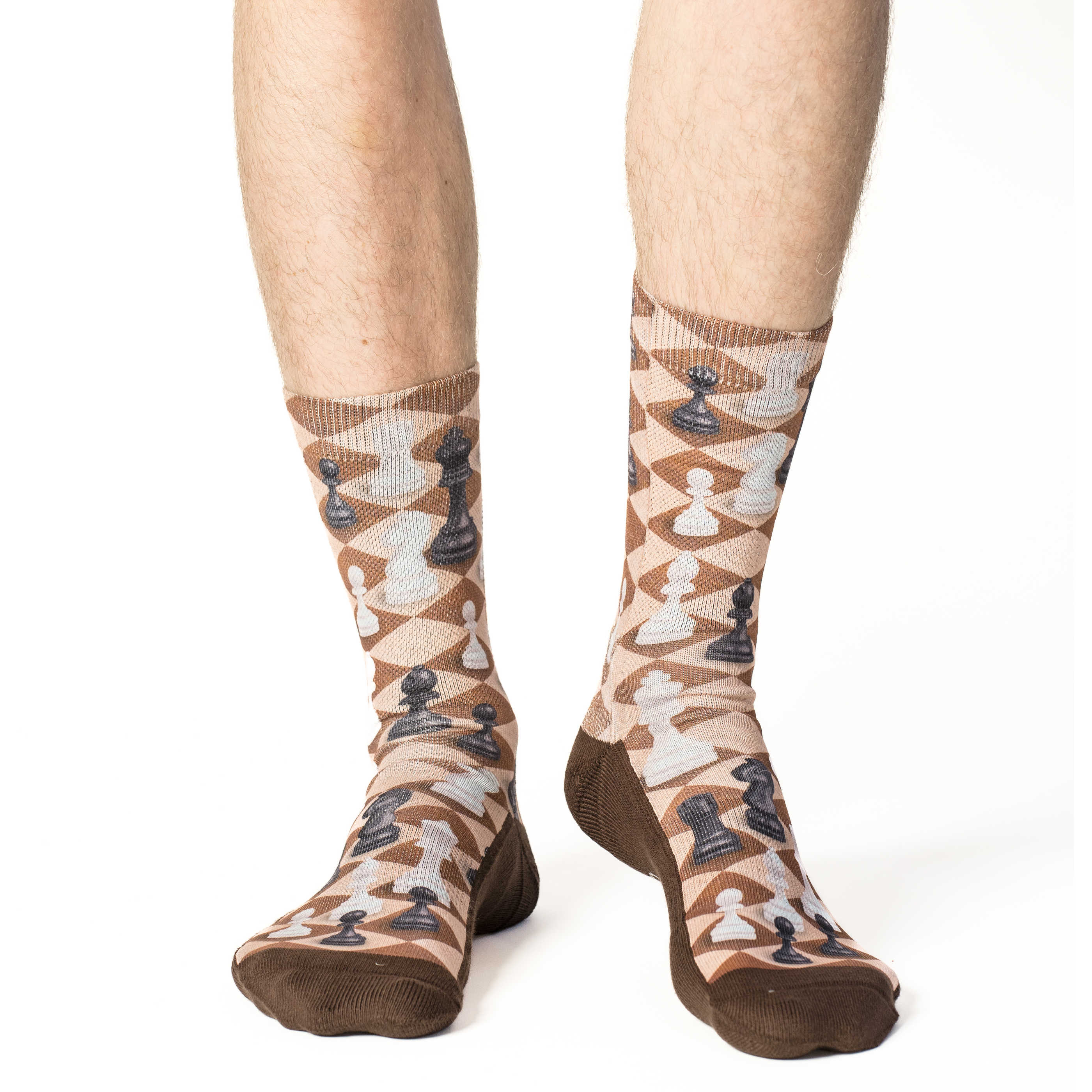 Good Luck Sock Chess Board Socks - side view