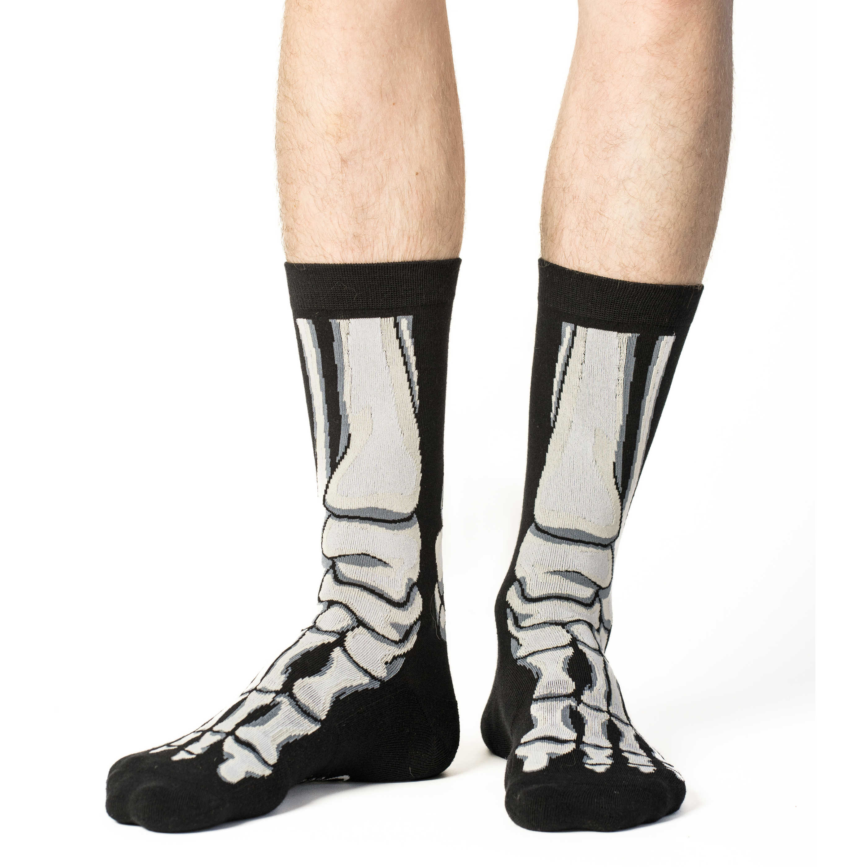 Good Luck Sock Skeleton Feet Socks - side view