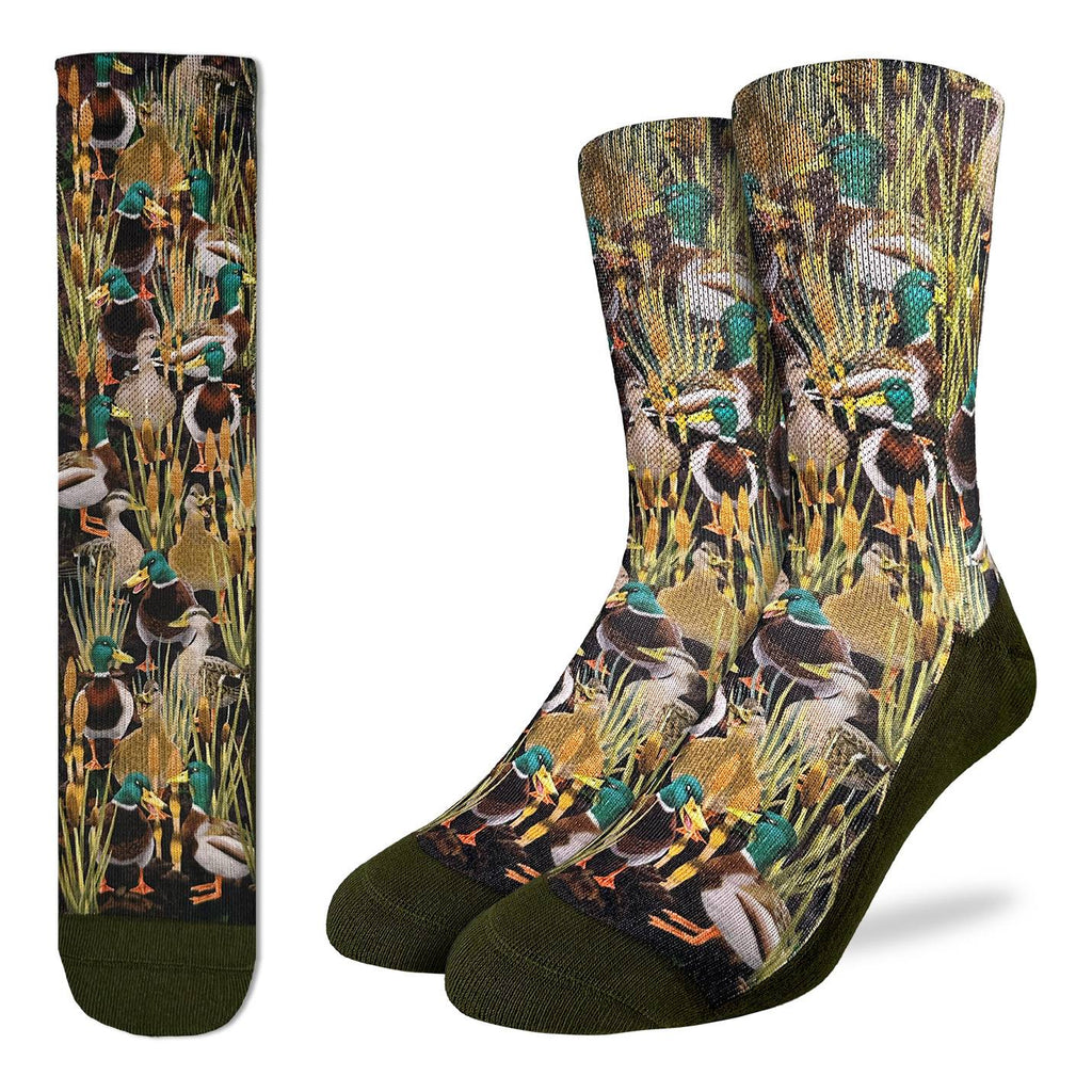Good Luck Sock Men's Mallard Ducks in the Marsh Socks