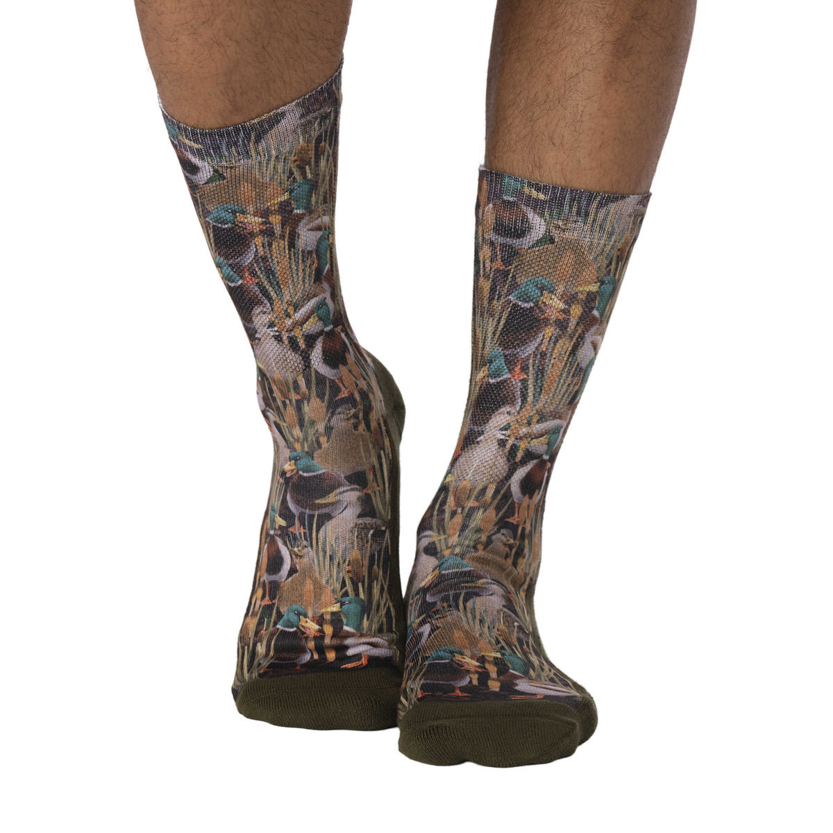 Good Luck Sock Men's Mallard Ducks in the Marsh Socks