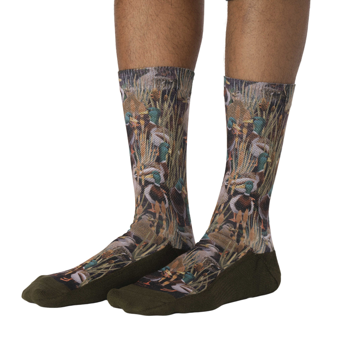 Good Luck Sock Men's Mallard Ducks in the Marsh Socks