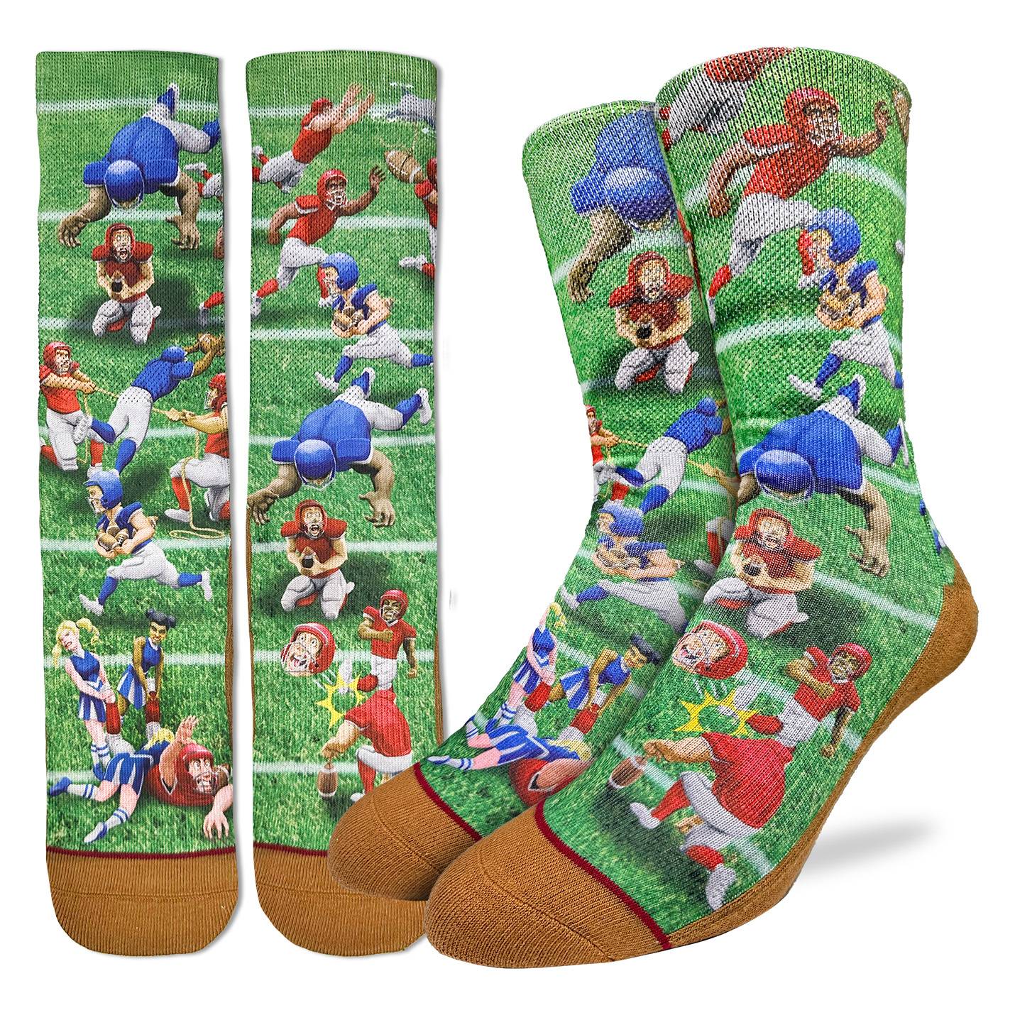 Good Luck Sock Crazy Football Socks - front