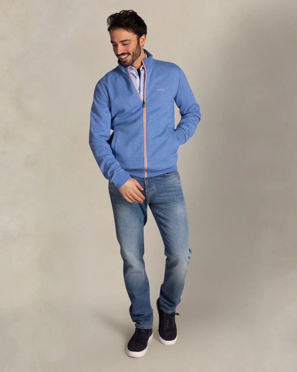 New Zealand Auckland Men's Cotton Zip-up Sweatshirt