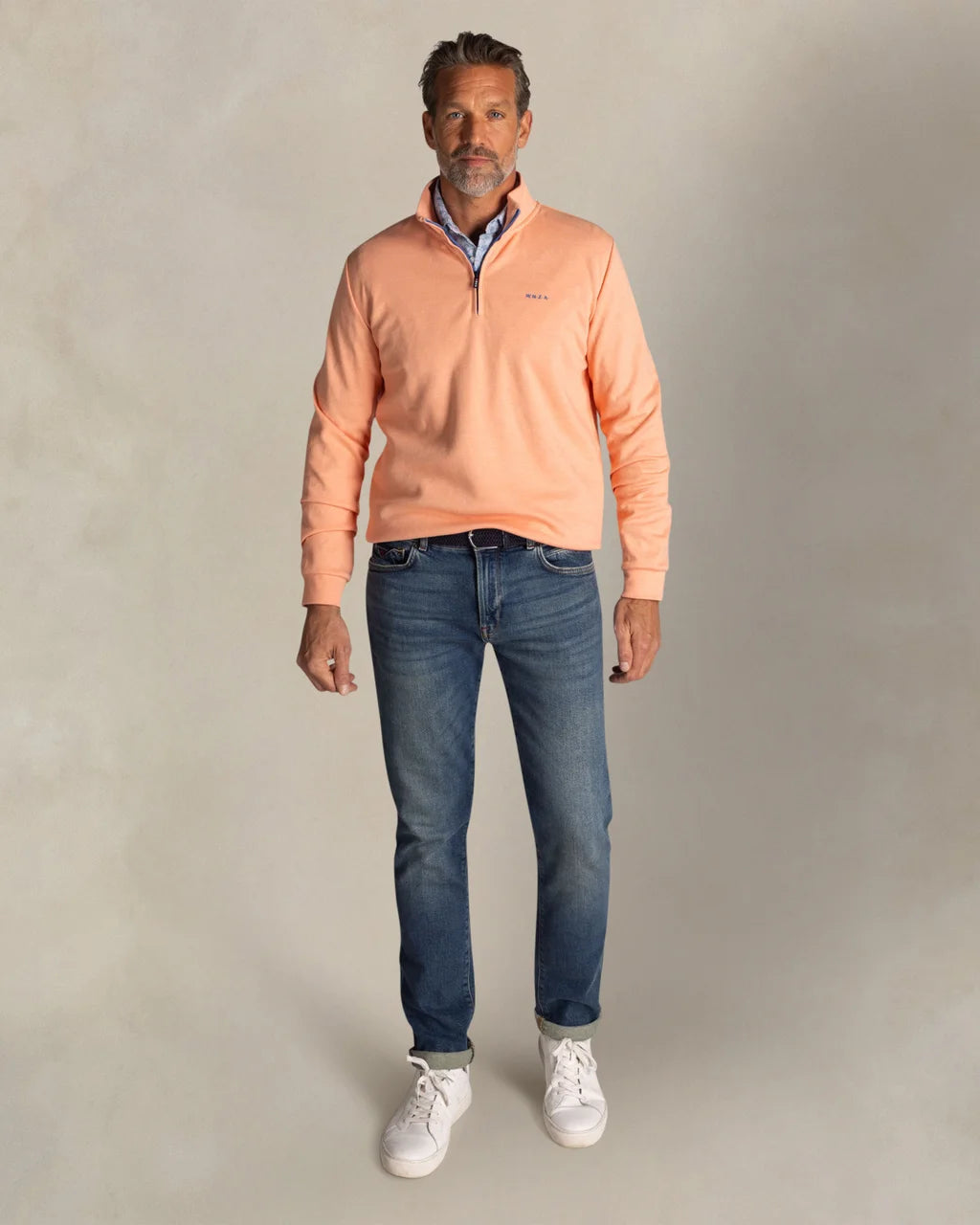 New Zealand Auckland Men's Cotton Quarter Zip Sweatshirt