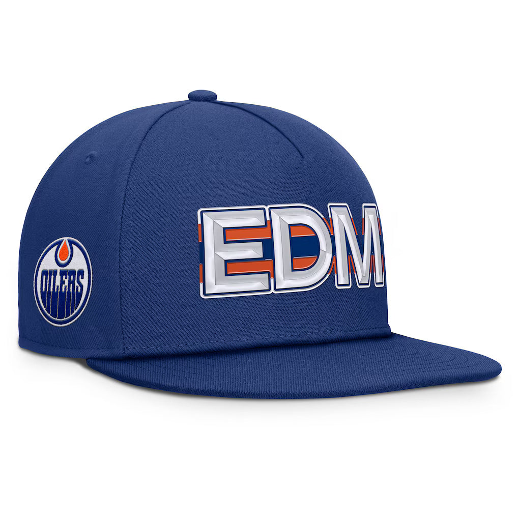 Fanatics Edmonton Oilers Authentic Pro Rink Team Code Snapback Hat