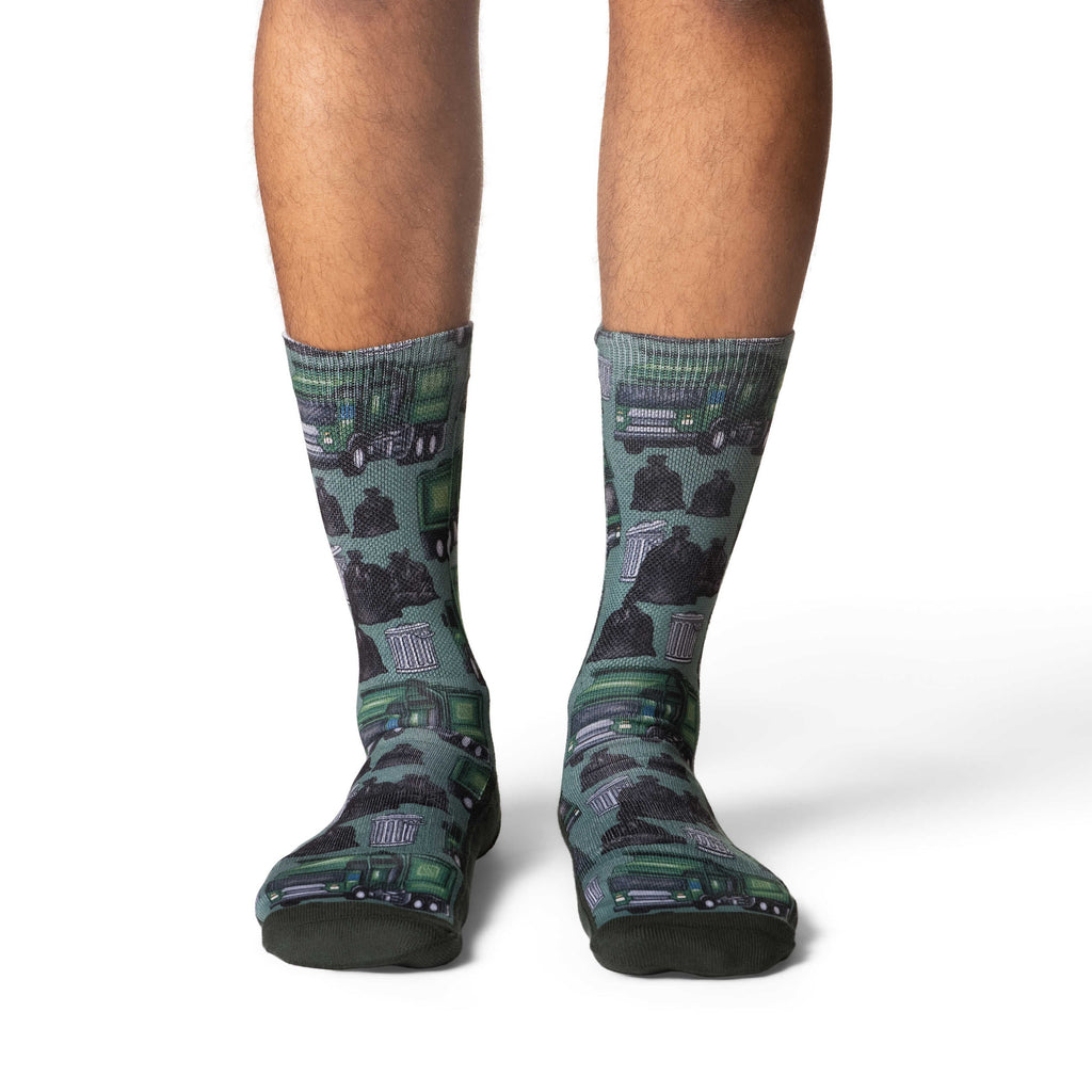 Good Luck Sock Men's Garbage Trucks Socks