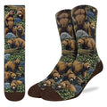 Good Luck Sock Men's Grizzly Bears in the Forest Socks