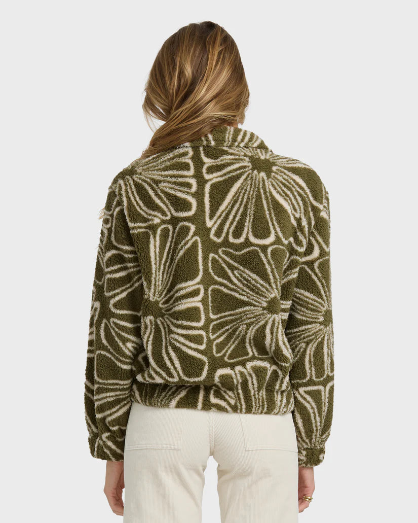 Billabong Women's First Light Sherpa Front Zip Fleece