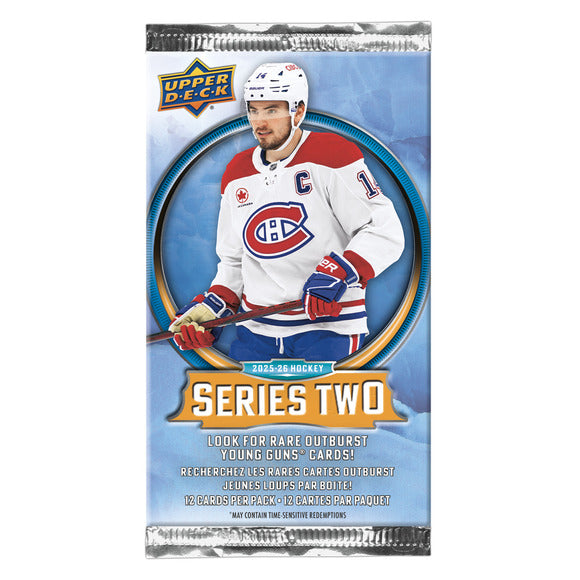 Upper Deck 2025-26 Series Two Hockey Blaster Collectible Hockey Cards