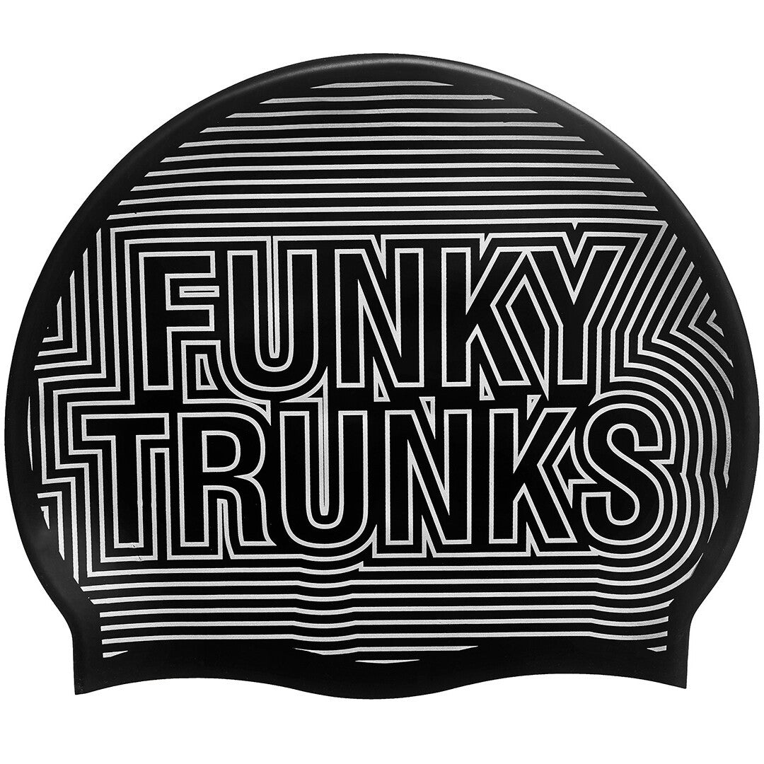 Funky Trunks Silver Lines Silicone Swim Cap