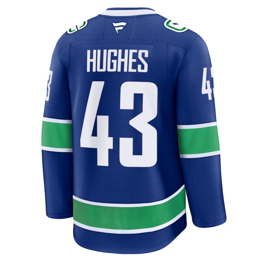 Fanatics Vancouver Canucks Home Premium Jersey - Quinn Hughes