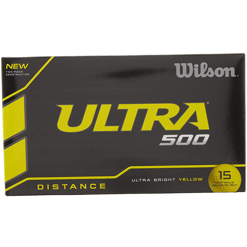 Ultra 500 Distance Box of 15 Yellow Golf Balls