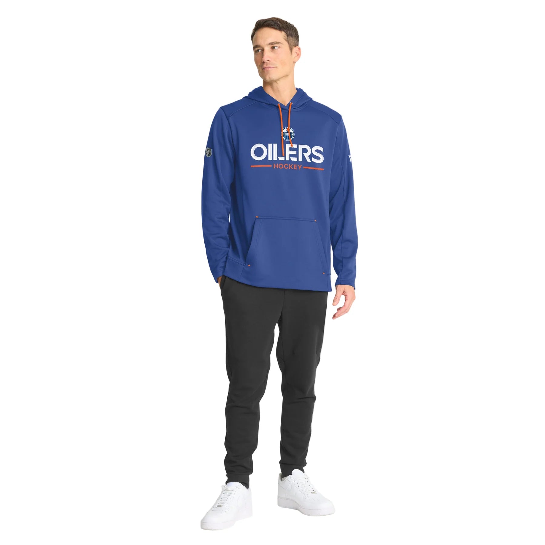 Fanatics Edmonton Oilers Authentic Pro Pullover Blue Rink Side Hoodie - 2025-26