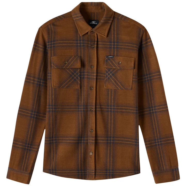 O'Neill Sutton Knit Plaid Standard Fit Long Sleeve Shirt