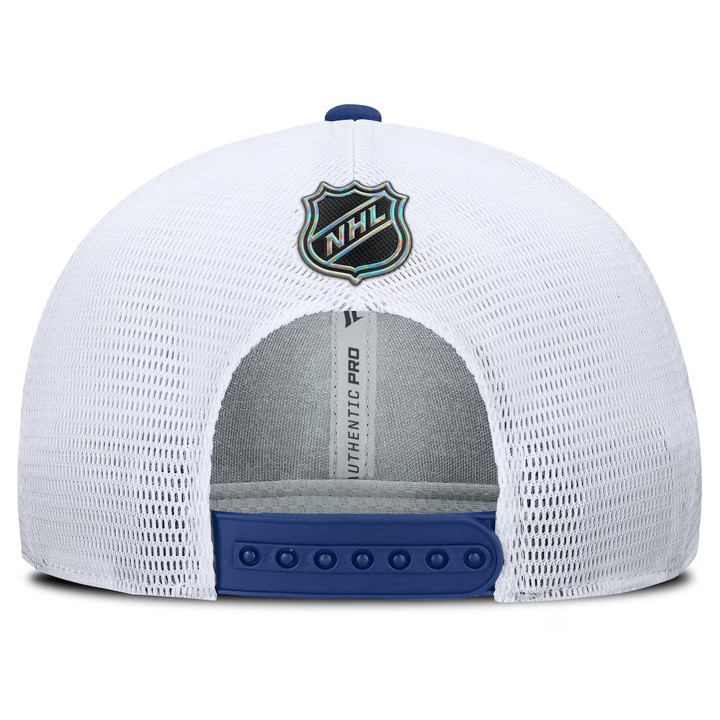 Fanatics Edmonton Oilers Authentic Pro Rink Lockup Adjustable Trucker Hat