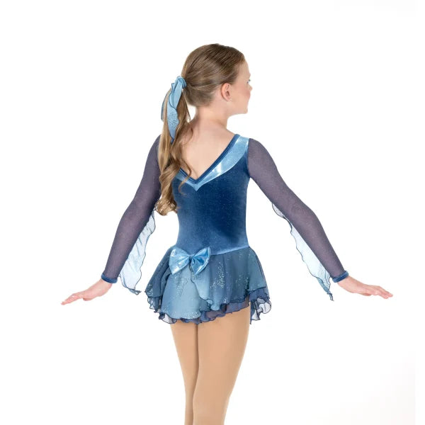 Jerrys Skating World Butterfly Blue Dress