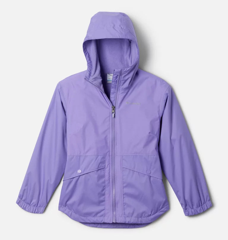 Columbia Girls' Rainy Trails II Fleece Lined Rain Jacket
