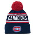 Outerstuff Youth Montreal Canadiens Jacquard Knit Cuffed Toque with Pom