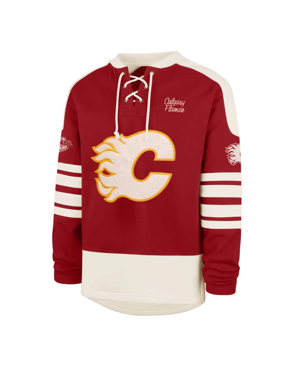 47 Brand Calgary Flames Golden Age Sweep Check Eternal Lacer