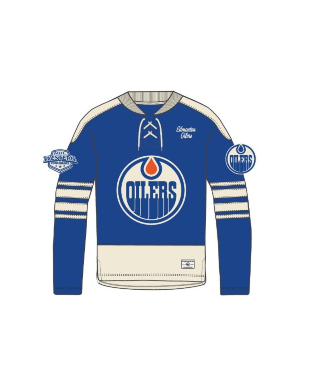 47 Brand Edmonton Oilers Golden Age Sweep Check Eternal Lacer