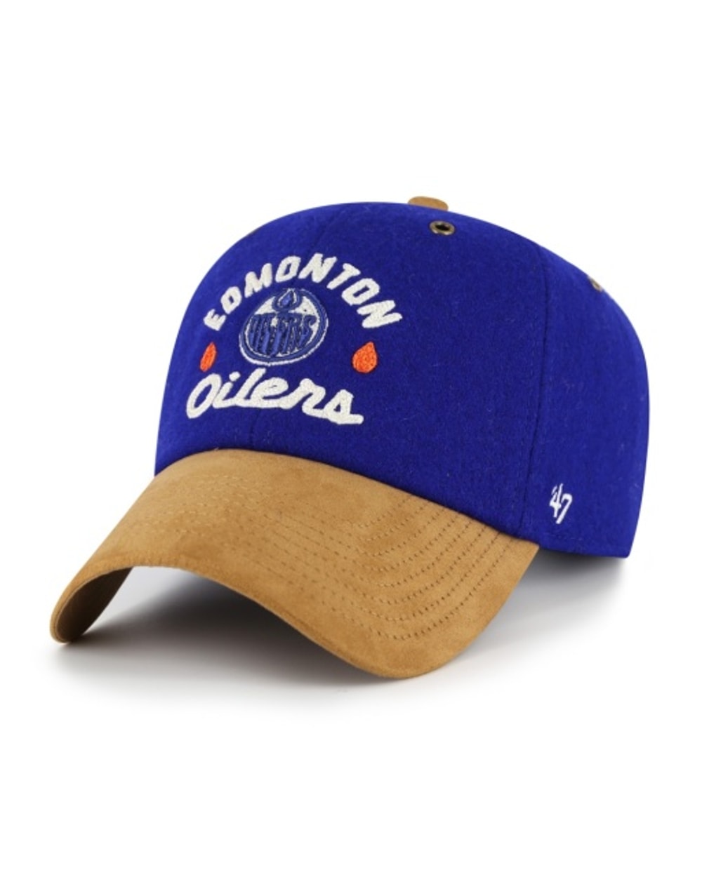 47 Brand NHL HPD Clean Up Hat - Edmonton Oilers, front view
