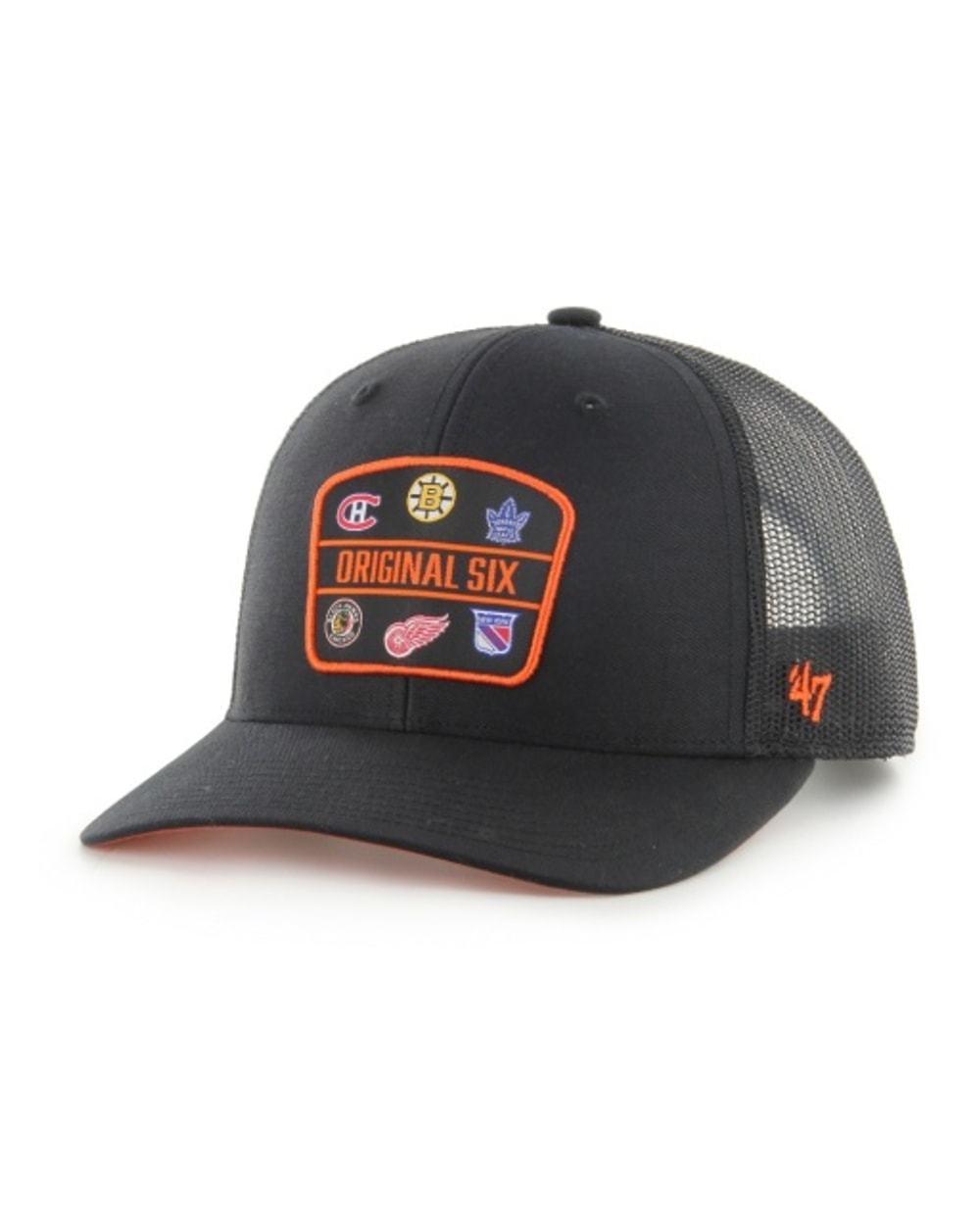 47 Brand NHL Original 6 Goal Trucker Hat - Original 6, front view