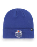 47 Brand NHL Vintage Logo Raised Cuffed Knit Toque - Edmonton Oilers 1979, front view