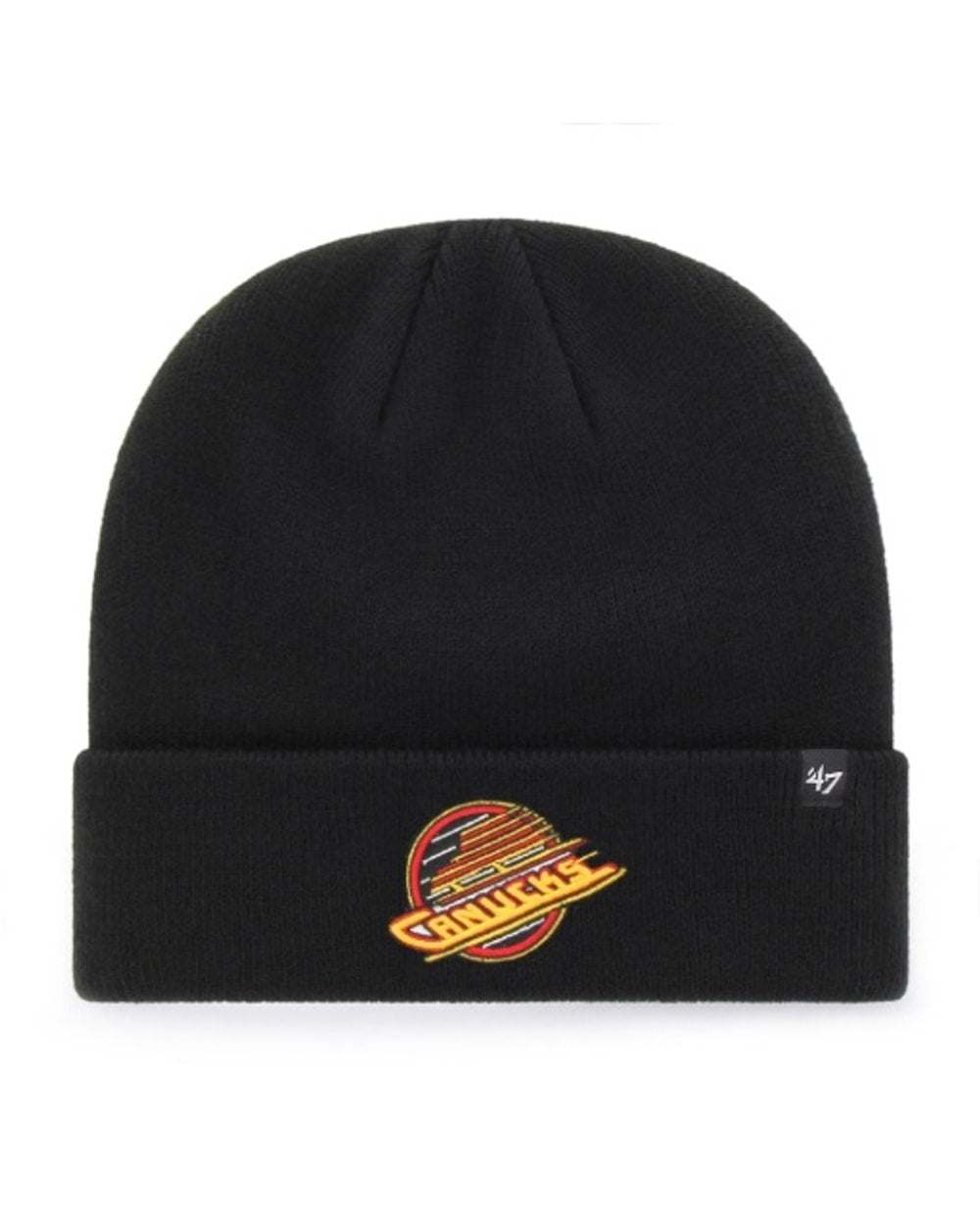 47 Brand NHL Vintage Logo Raised Cuffed Knit Toque - Vancouver Canucks 1985, front view