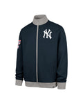 '47 Brand Relief Pitcher Track Jacket - New York Yankees, navy, front view