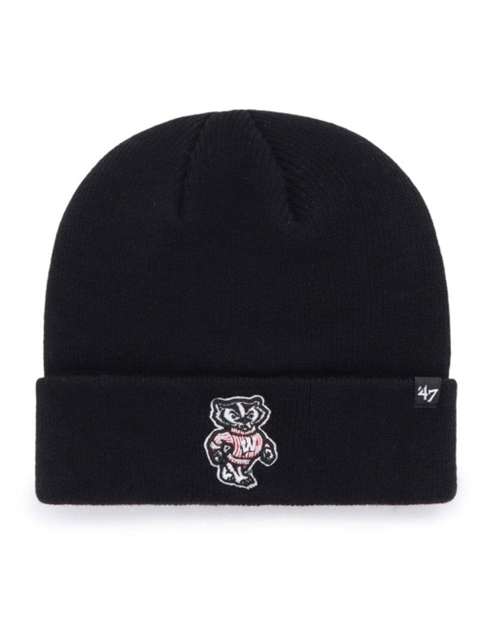 47 Brand Wisconsin Badgers Raised Cuffed Knit Toque - Wisconsin Badgers, front view