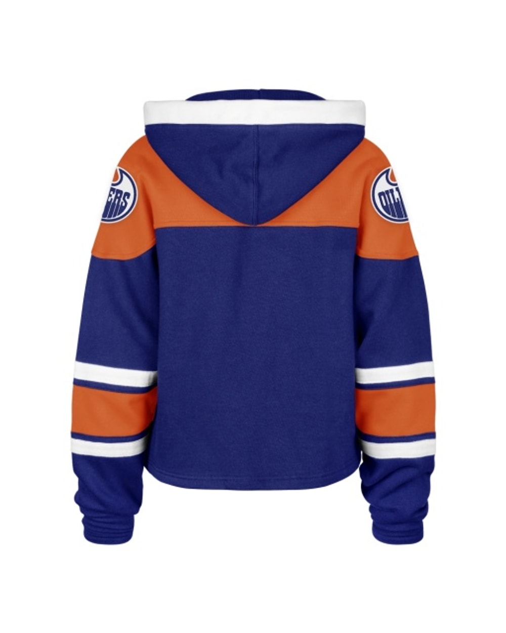 47 Brand Women's Edmonton Oilers Cropped Superior Lacer Hoodie