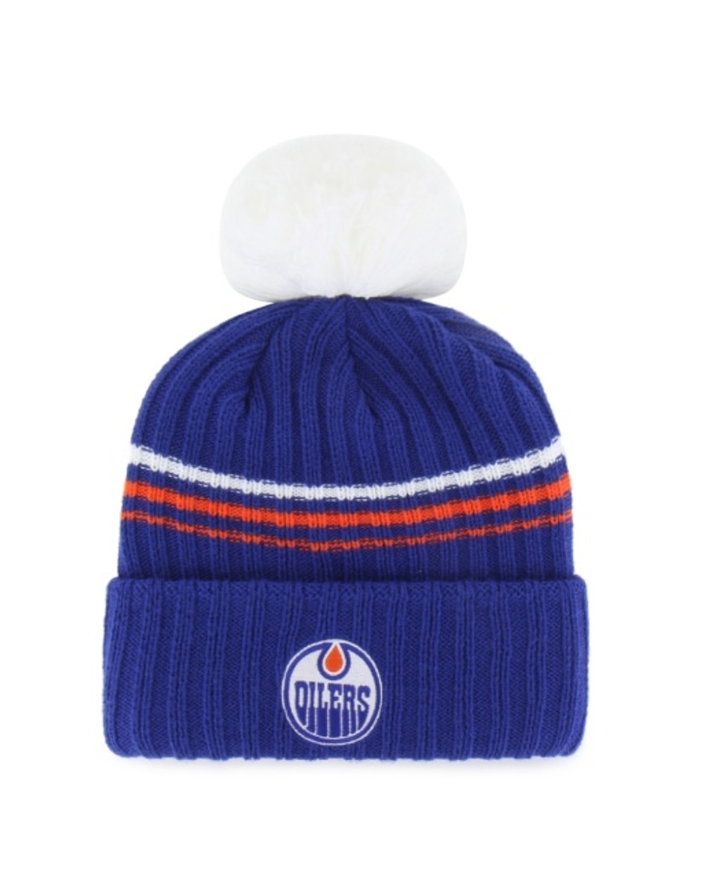 47 Brand Women's Edmonton Oilers Fuzzy Script Cuffed Knit Toque - Edmonton Oilers, alternate view