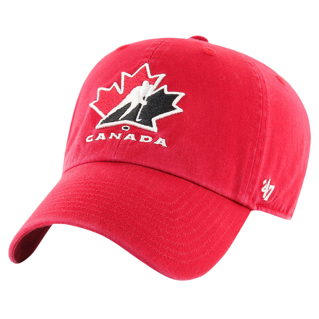 47 Brand Team Canada Clean Up adjustable cap, red - angled front