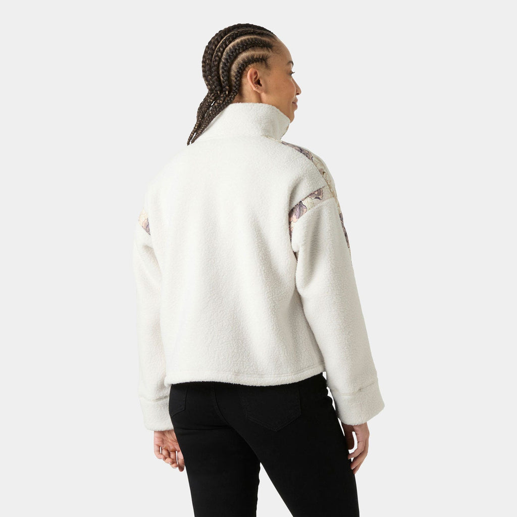 Helly Hansen Women's Imperial Pile Zip Pullover, Snow, on-model back