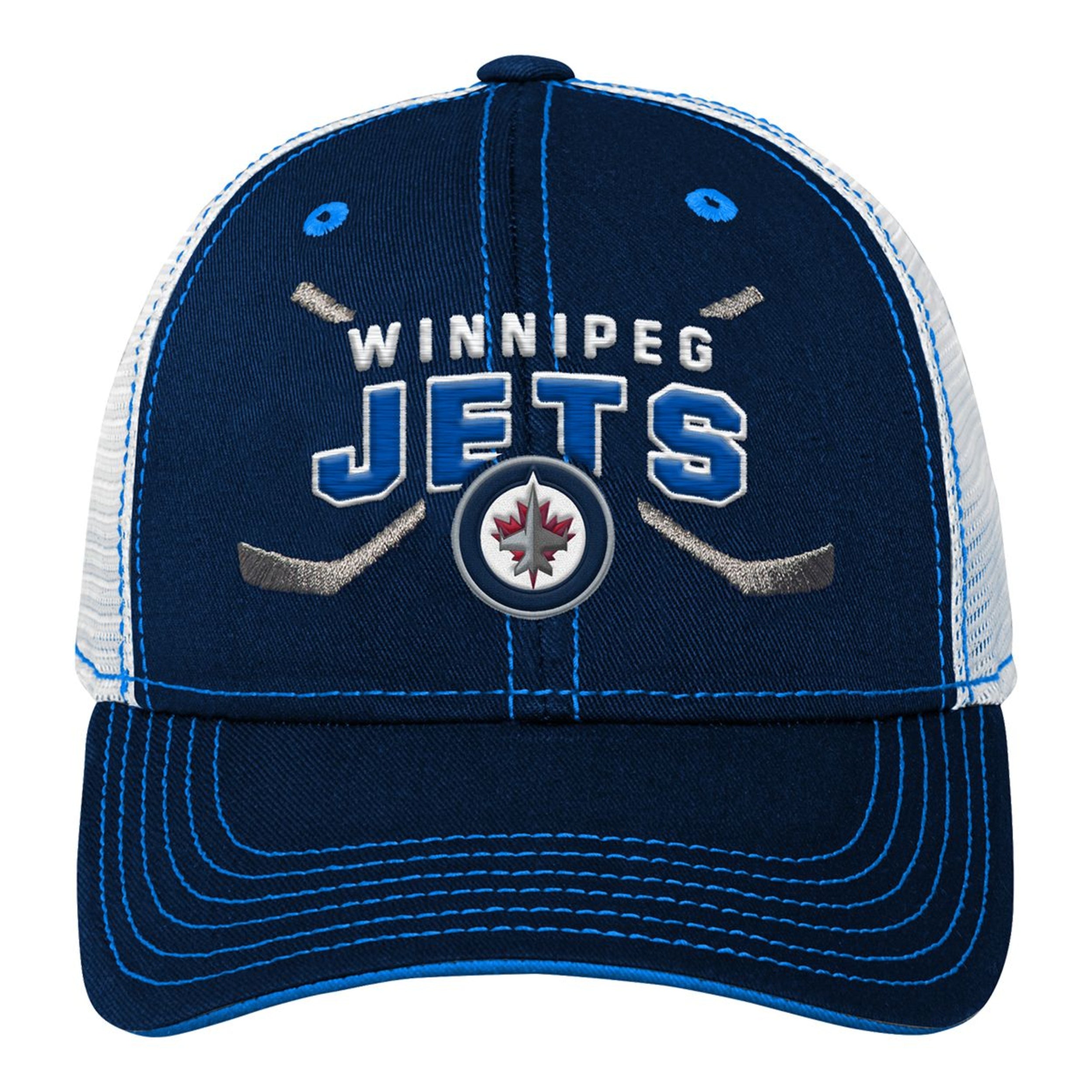 Outerstuff Youth Winnipeg Jets Lockup Meshback Adjustable Hat