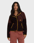 Billabong Women's A/Div Popoyo Snap Up Fleece Jacket
