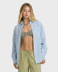 Billabong Women's Wanderer Printed Long Sleeve Woven Top