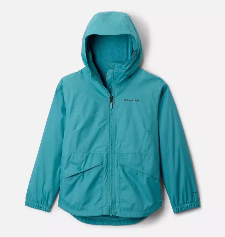 Columbia Girls' Rainy Trails II Fleece Lined Rain Jacket