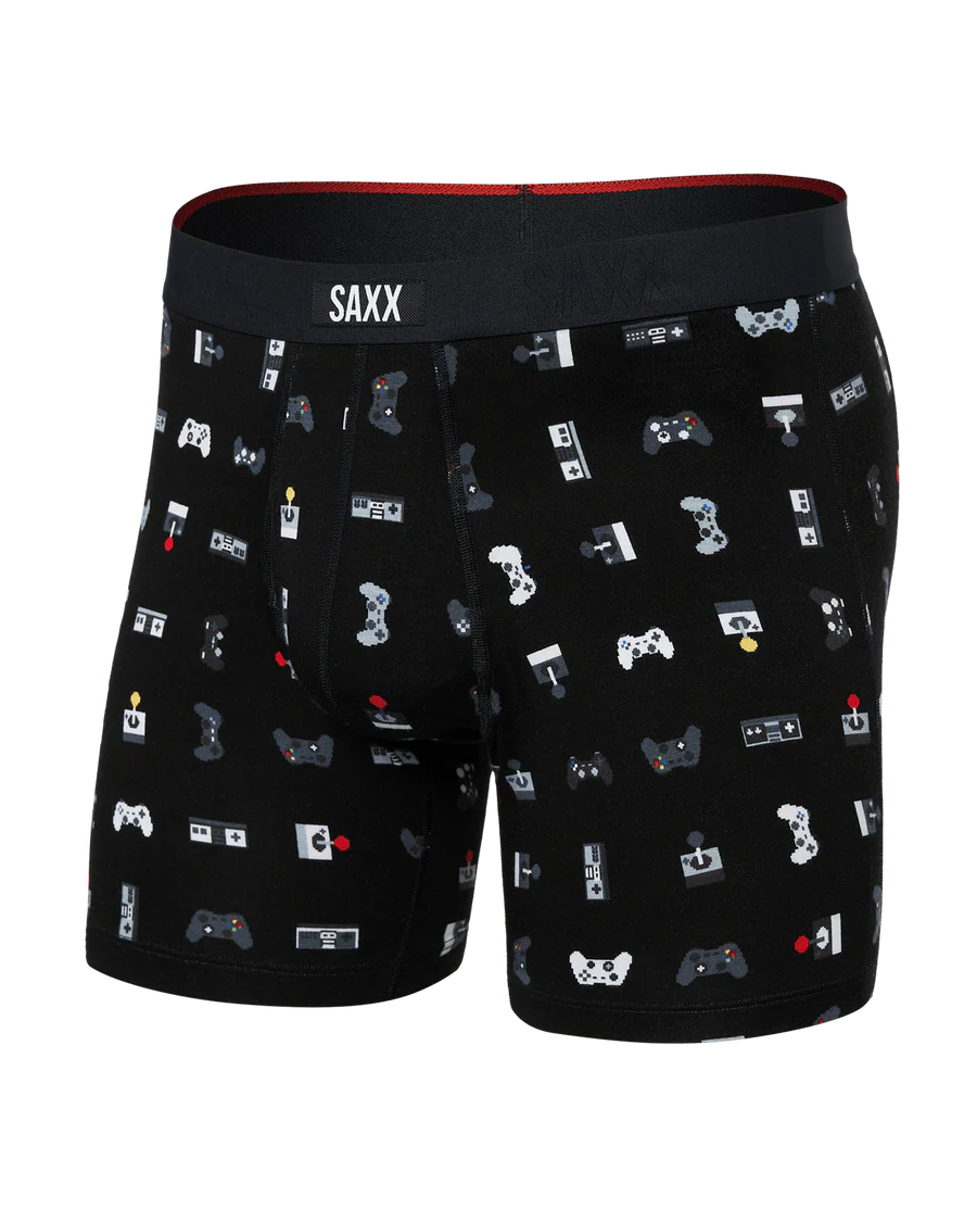 Saxx Vibe Xtra Soft Comfort Boxer Brief - Gamer Black