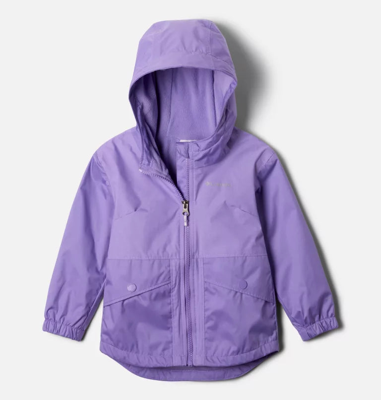 Columbia Girls' Toddler Rainy Trails II Fleece Lined Rain Jacket