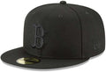 New Era Boston Red Sox Authentic Collection Black On Black 59FIFTY Fitted Hat